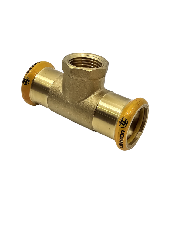 FEMALE BRASS TEE PRESS GAS